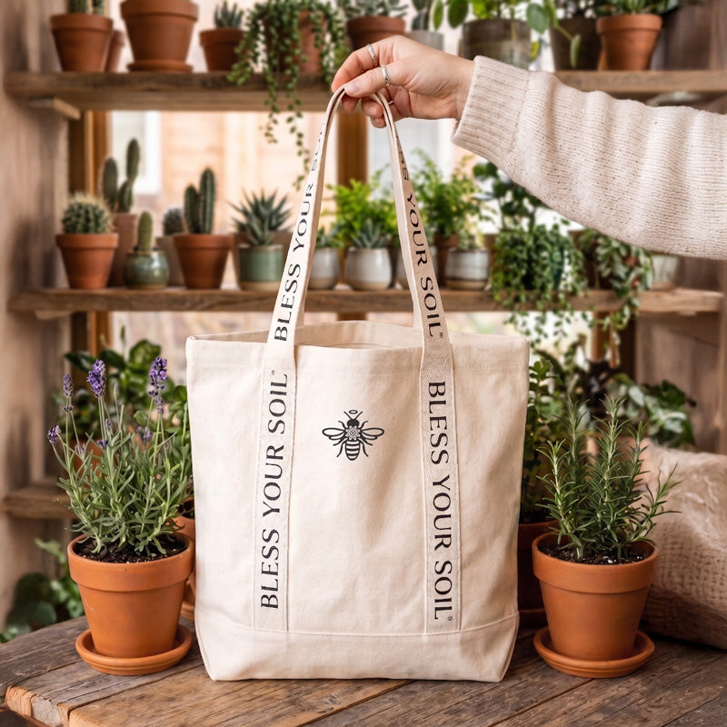 Bless Your Soil® Canvas Plant Shop Tote